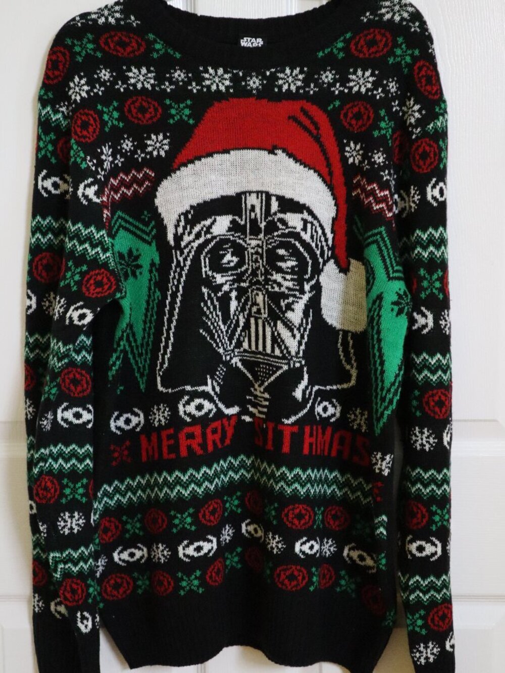 Star Wars Darth Vader Christmas Ugly Sweater Mens L Holiday Officially Licensed